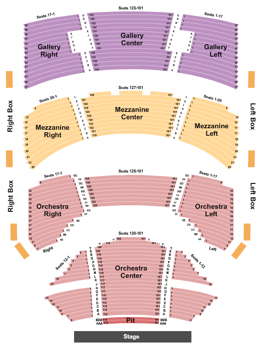 Sarofim Hall & Juliet Seating Chart